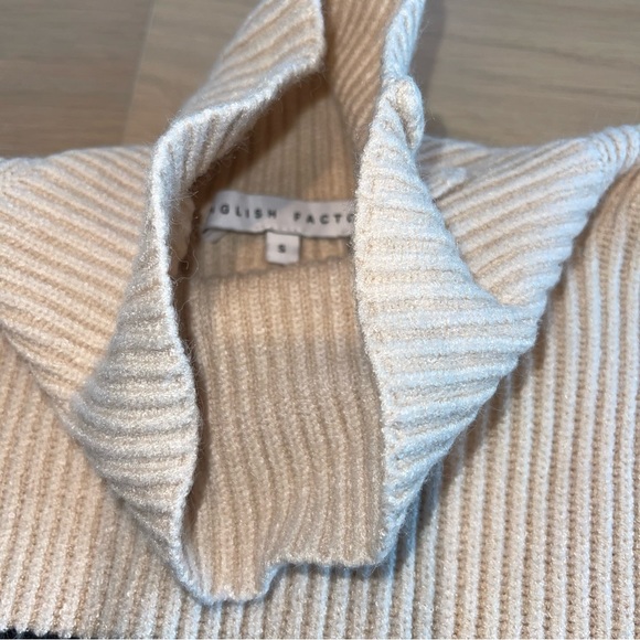 ENGLISH FACTORY WOMEN’S STRIPED TURTLE NECK SWEATER Small - Picture 9 of 9